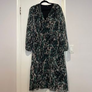 NEXT printed chiffon dress - size 18 ( 22 European) .